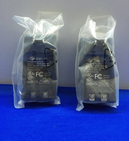 LOT OF 2 CUI INC / DIGI-KEY SWI24-24-N-SC / T1287-ND AC/DC MOUNT ADAPTER 24V 24W