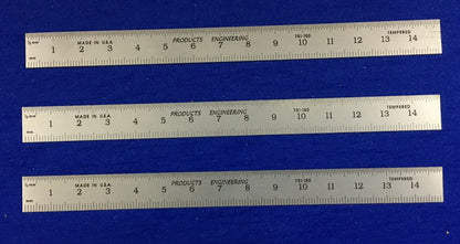 PRODUCTS ENGINEERING PEC 751-150 METRIC GRADUATION STYLE 1/2" WIDE - 3 RULERS