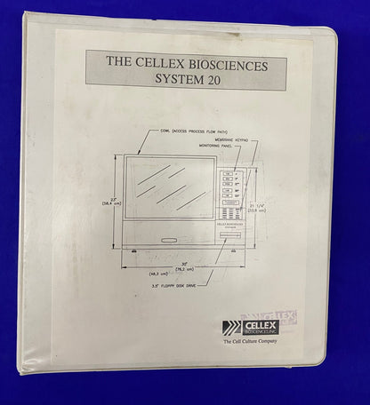 THE CELL CULTURE COMPANY CELLEX BIOSCIENCES SYSTEM 20 OPERATOR'S MANUAL REV C