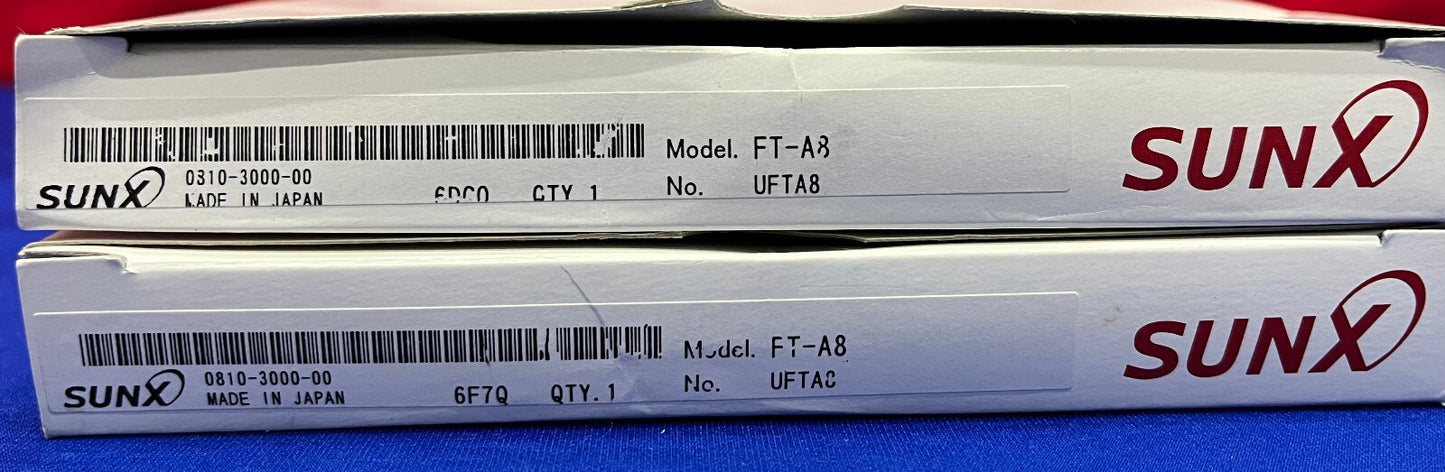 1 LOT MIT 2 STÜCK - SUNX FT-A8 UFTA8 GLASFASER-SENSOR