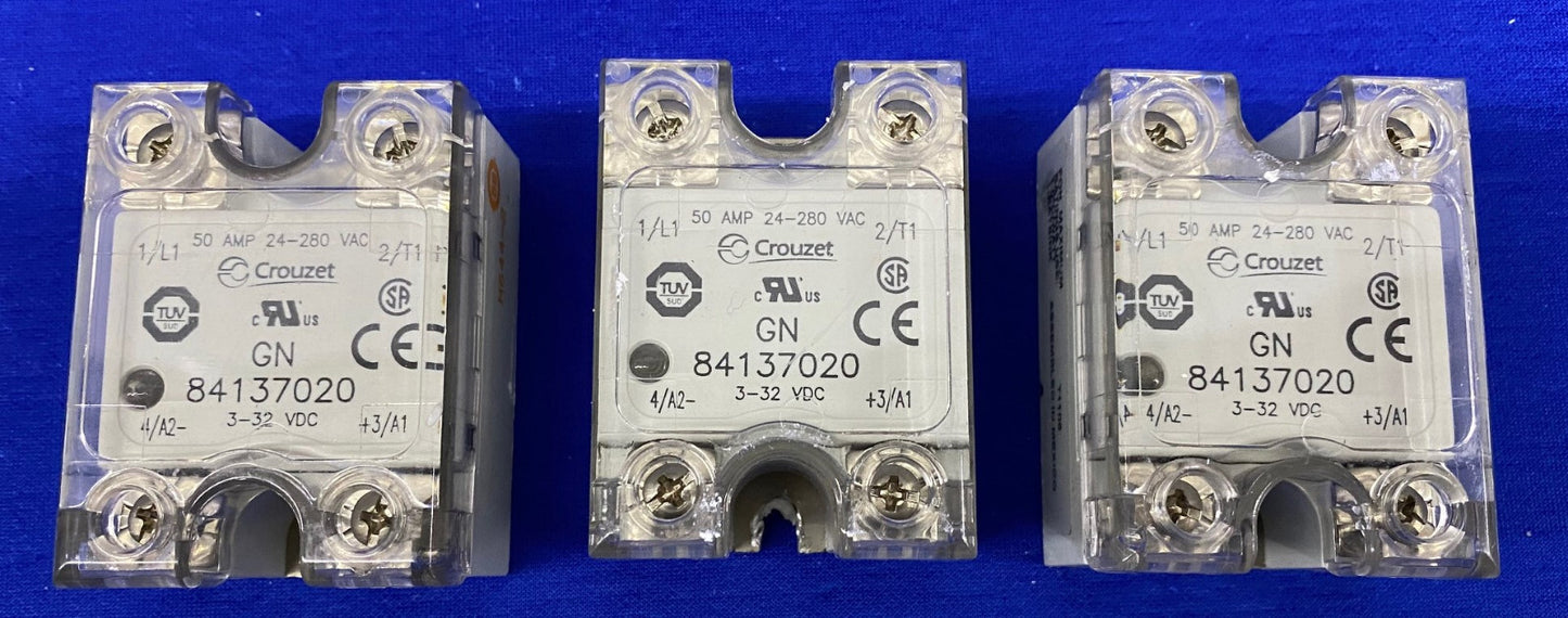 CROUZET GN 84137020 / GN84137020 SOLID STATE RELAY - 1 LOT QTY 3