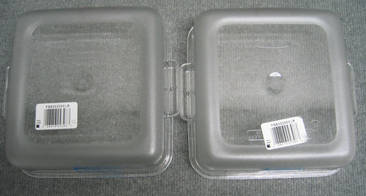 QTY OF 2 - RUBBERMAID 6302CLE 6302 SPACESAVER SQUARE CONTAINERS 2QT