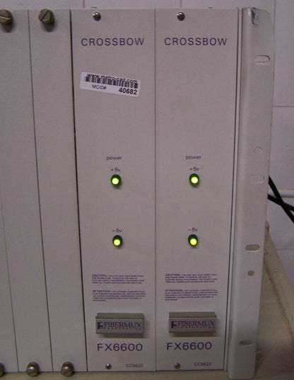 FIBERMUX FX6600+ 2 カード: 10 BASET 13Z および SMART LINK 81Z カード クロスボウ シャーシ
