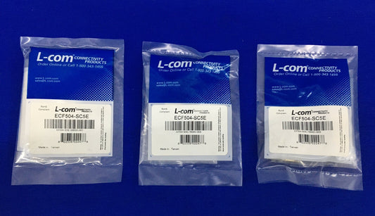 1 LOT OF QTY 3 - L-COM ®  CONNECTIVITY PRODUCTS ECF504-SC5E IN-LINE ADAPTER