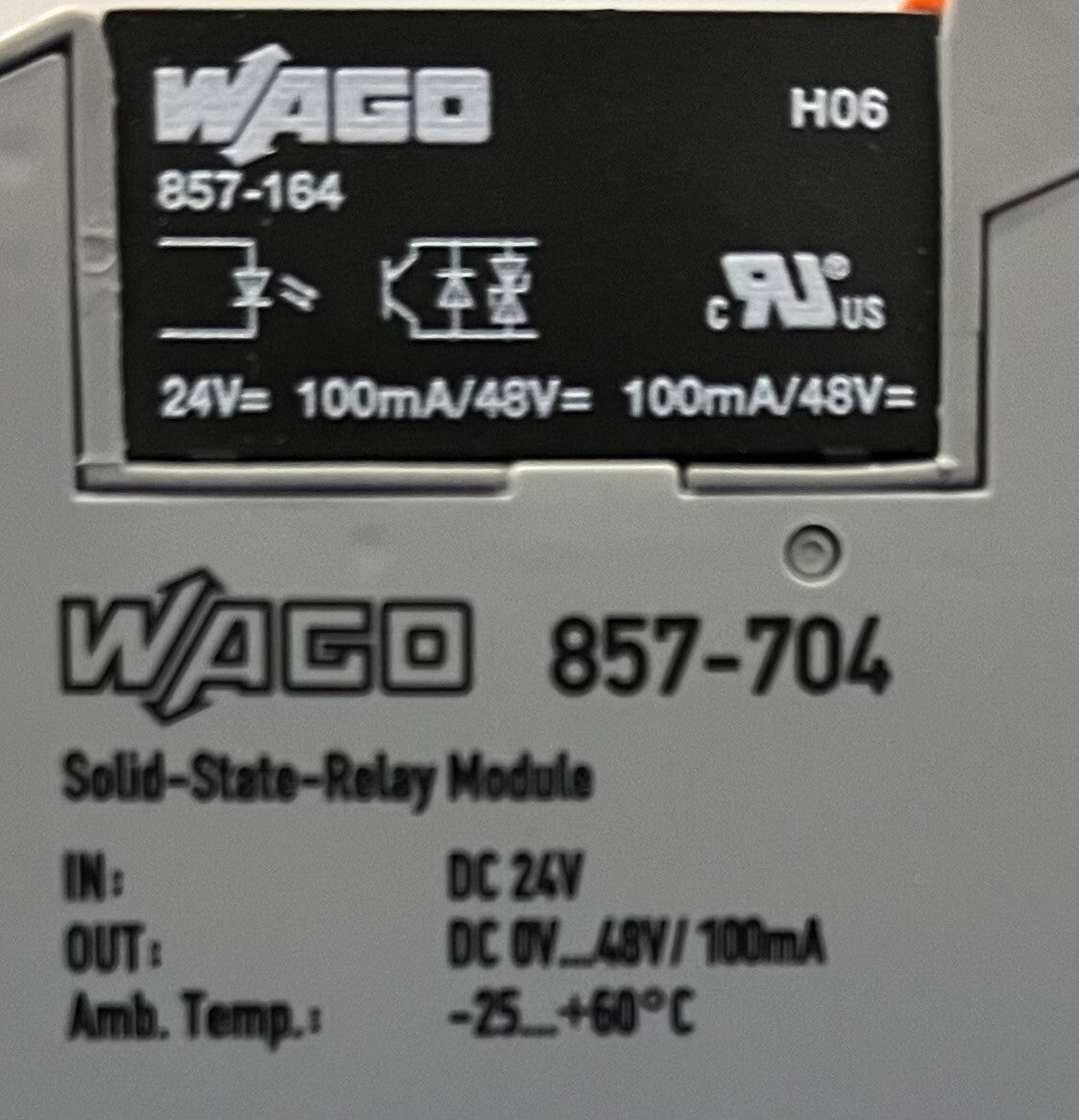 WAGO 857-704 SOLID STATE RELAY MODULE w/ 857-164 SOLID STATE RELAY- 1 LOT QTY 50