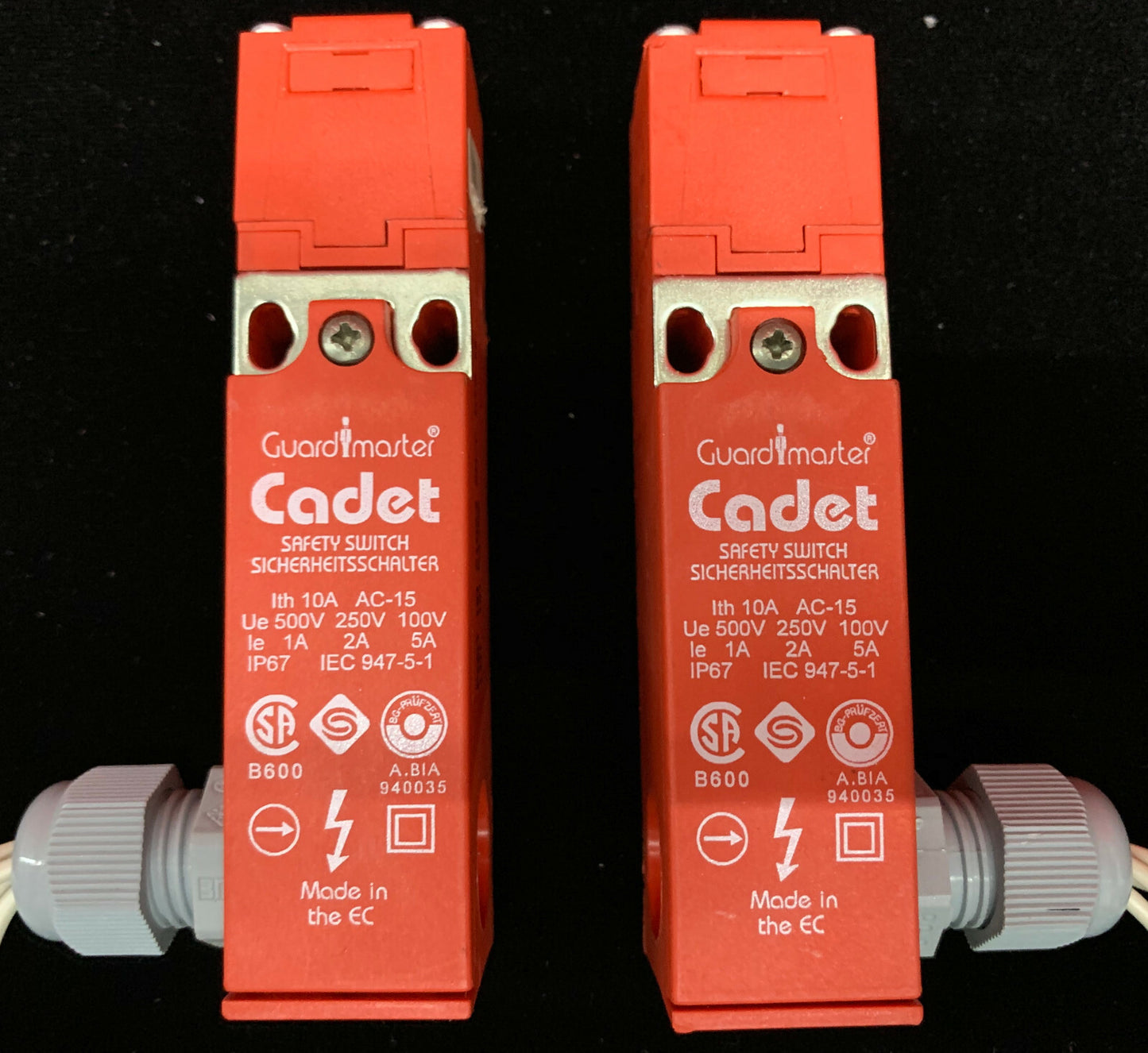 QTY 2 - Allen Bradley AB CADET 21023 2N/C M16 HD SAFETY INTERLOCK SWITCH IP67