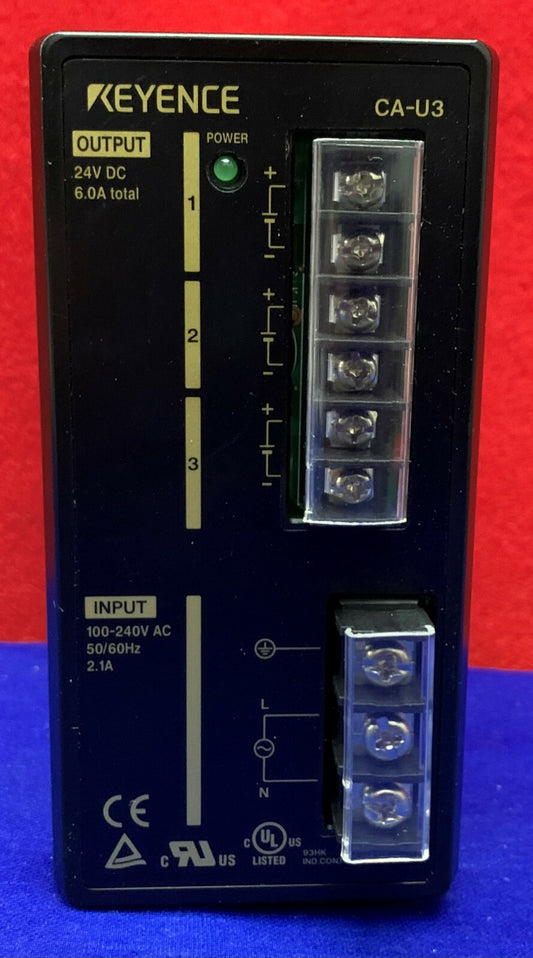 Keyence CA-U3 / CAU3 POWER SUPPLY Output 24VDC / Input 190-240VAC