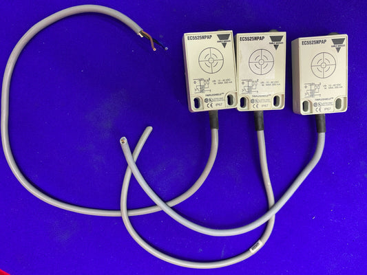 QTY 3 - CARLO GAVAZZI EC5525NPAP PROXIMITY SENSORS