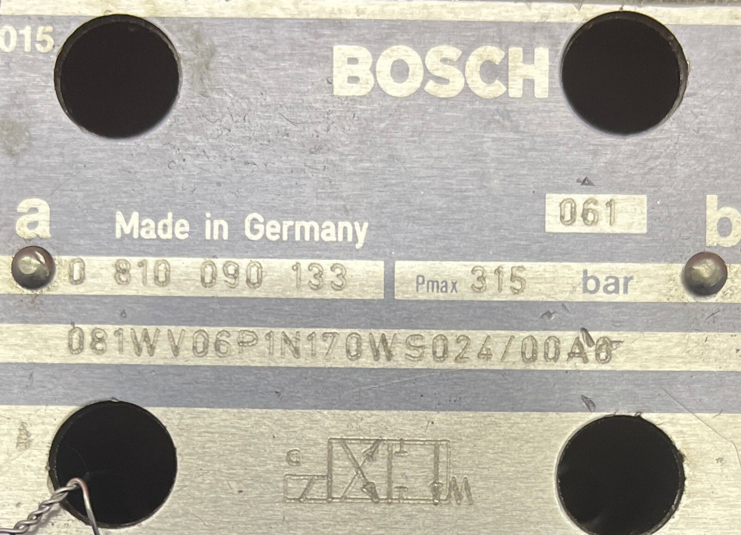 BOSCH 0810090133 081WV06P1N170WS024/00A0 PMAX 315 VALVE