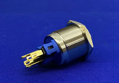 J22-371R METAL PUSH BUTTON SWITCH RED RING LED - JinHong - 1 LOT QTY 7