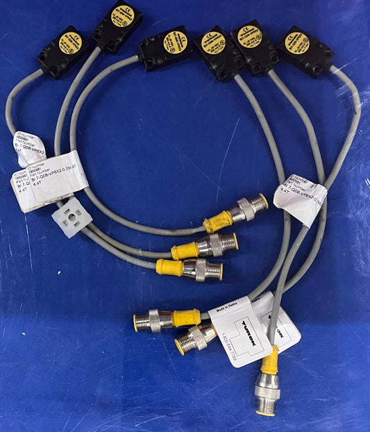 QTY 6 - TURCK Bi7-Q08-VP6X2-0.2M-RS-4.4T RECTANGULAR INDUCTIVE PROXIMITY SENSOR