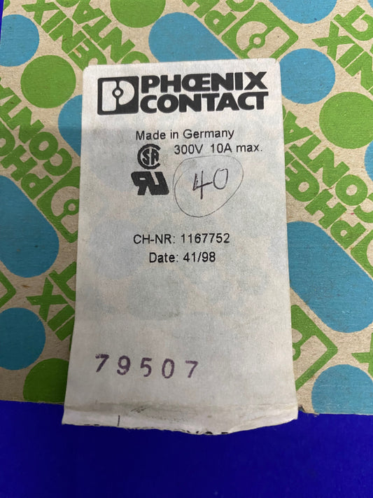 PHOENIX CONTACT 177683 TERMINAL BLOCK 2 POSITION HEADER - 1 PKG OF 40 BLOCKS