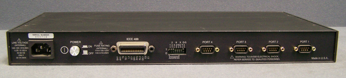 IO TECH SERIAL 488/4 SN 055718 BUS CONVERTER IEEE 488