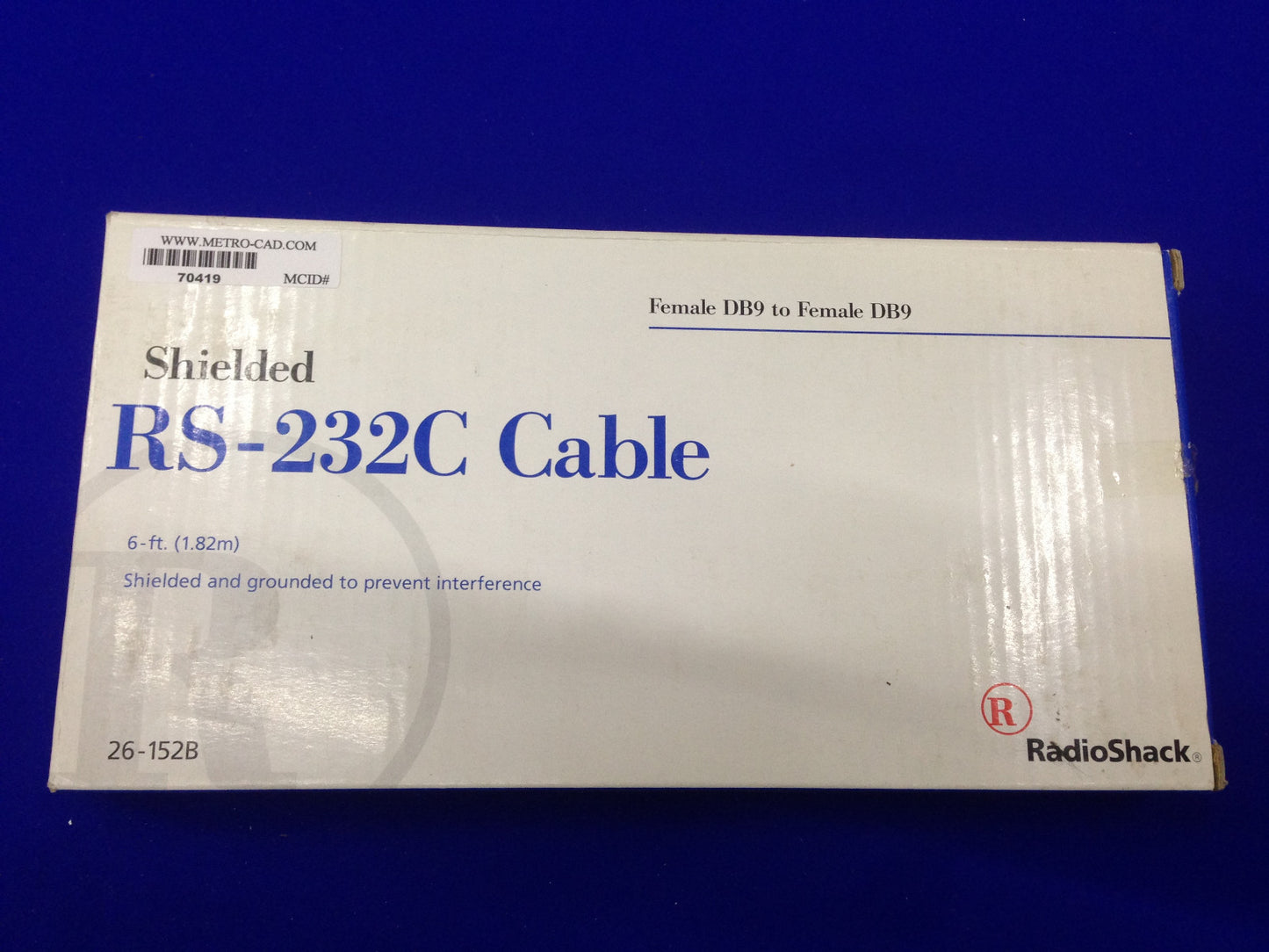 RADIO SHACK RADIOSHACK 26-152B CAVO RS-232C FEMMINA DB9 A FEMMINA DB9 6FT