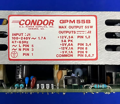 CONDOR GPM55B POWER SUPPLY 55W MAX OUTPUT 12V 3A 5V 6A