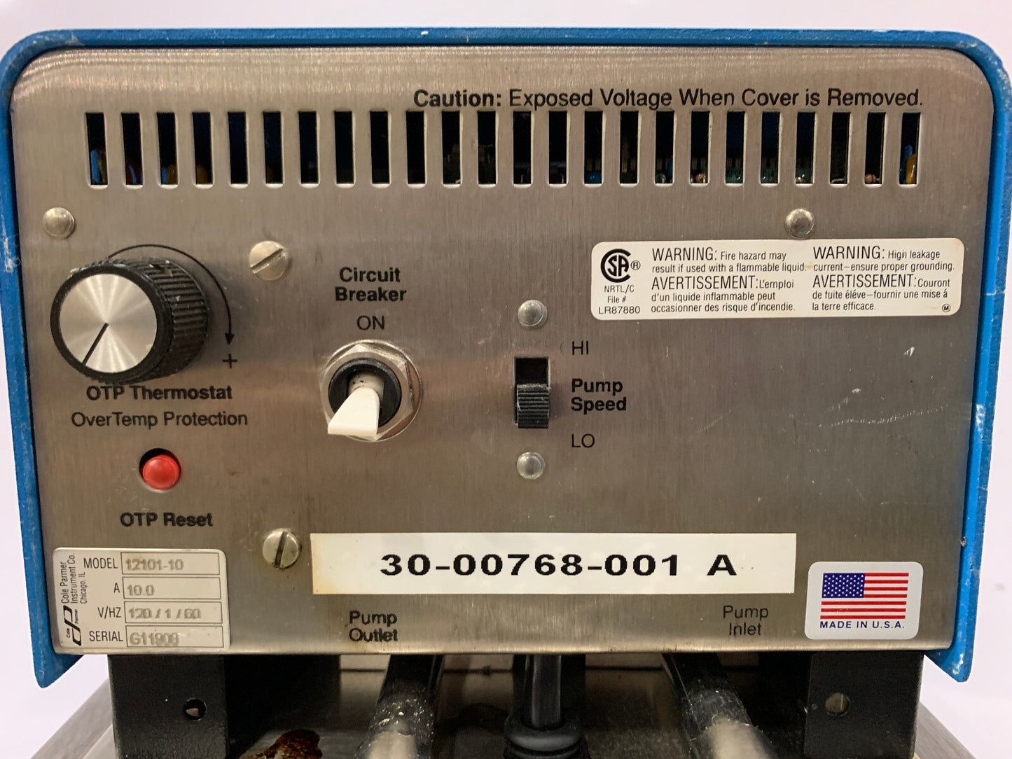 COLE-PARMER POLYSTAT 12101-10 HEATED BATH RE-CIRCULATOR POWER UP ONLY FOR TEST