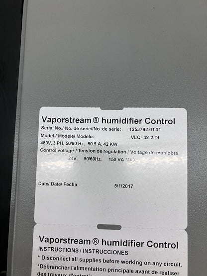 DRISTEEM™ VAPORSTREEM® 加湿器 VLC-42-2 DI 480V、3PH、50/60HZ、50.5A、42K