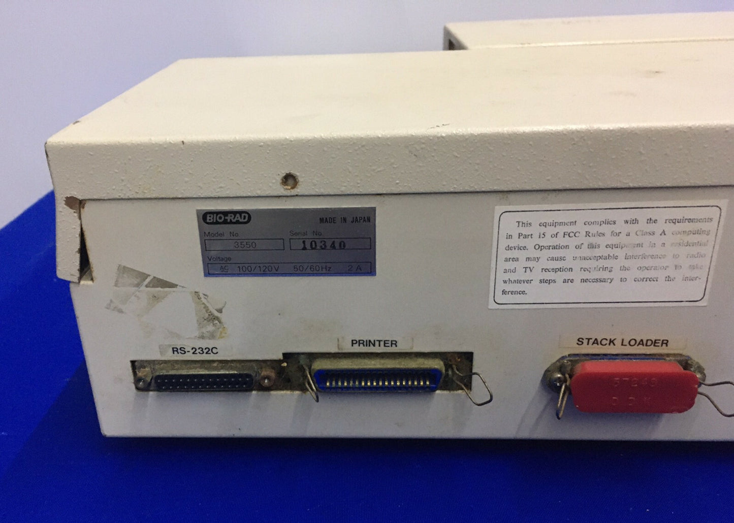 PIÈCES/RÉPARATION LECTEUR DE MICROPLAQUES BIO-RAD 3550 110/120 VCA 2 A 50/60 Hz
