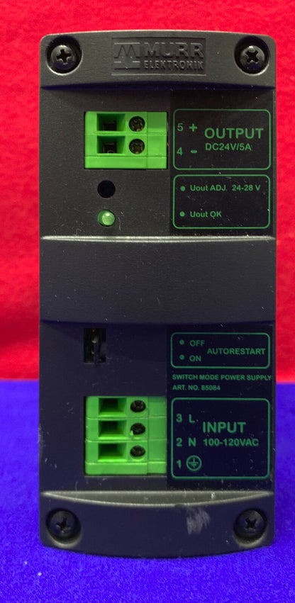 MURR ELEKTRONIK ART.NO.85084 / MCS5-115/24 SINGLE PHASE SWITCH MODE POWER SUPPLY