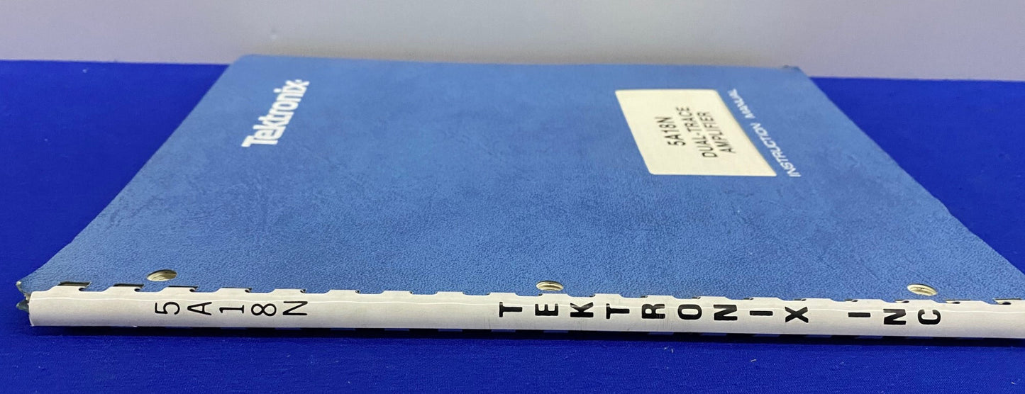 TEKTRONIX ® 5A18N / 070-1137-00 DUAL-TRACE AMPLIFIER INSTRUCTION MANUAL