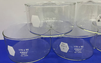 KIMAX®  KIMBLE 170x90mm CRYSTALLIZING DISH 23000 - 1 LOT QTY 7