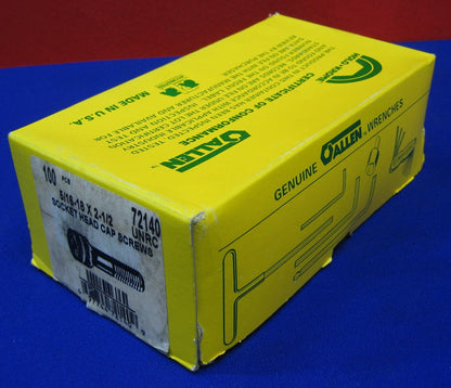 HOLO-KROME ALLEN 3H690 72140 5/16-18 X 2-1/2 SOCKET HEAD CAP SCREW 1 BOX QTY 100