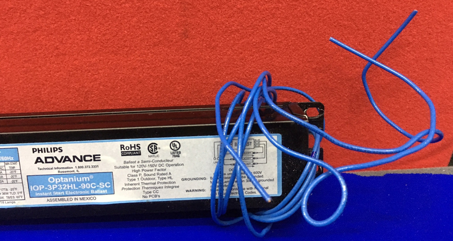 PHILIPS ADVANCE IOP-3P32HL-90C-SC INSTANT START ELECTRONIC BALLAST