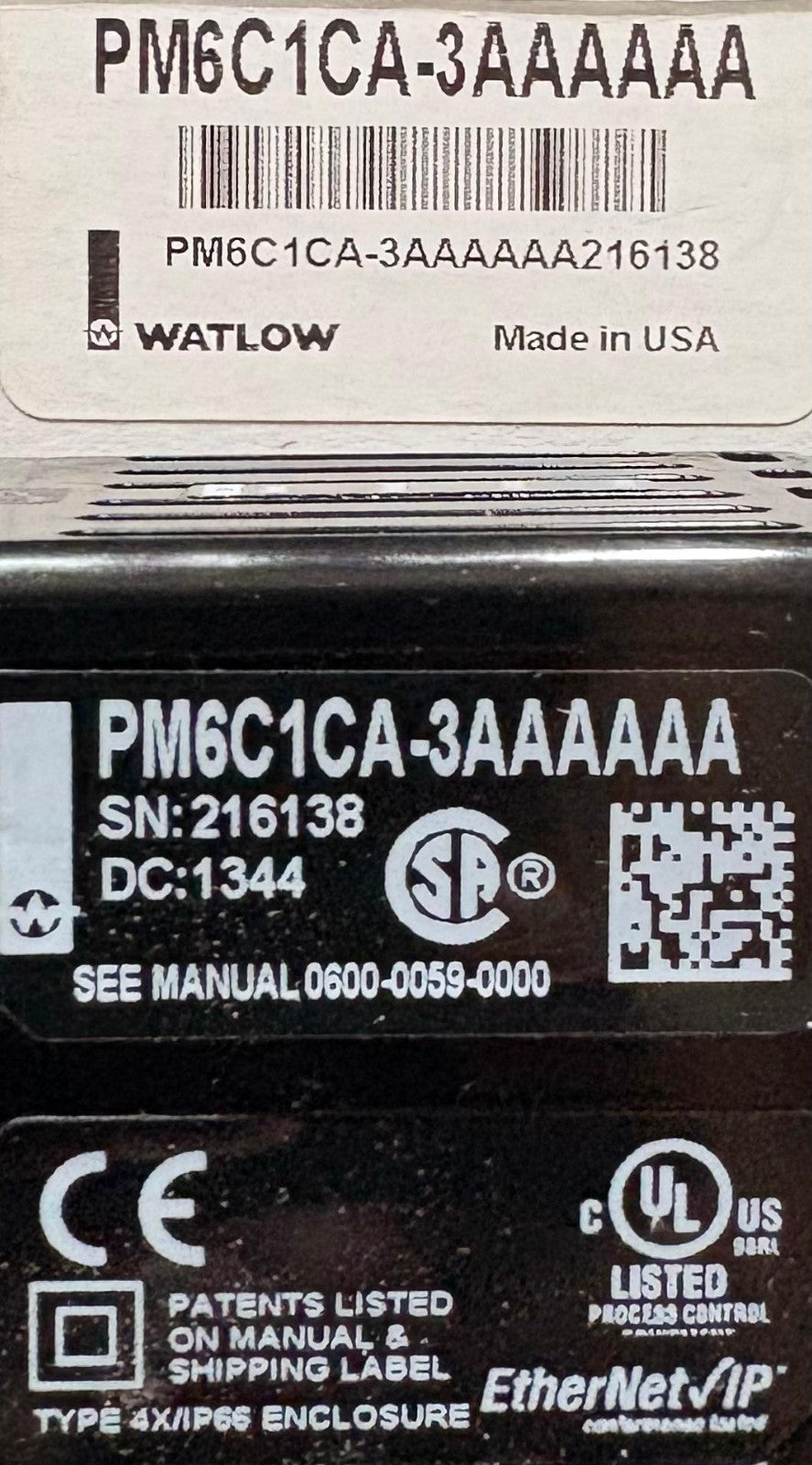 WATLOW PM6C1CA-3AAAAAA EZ-ZONE® PM PANEL MOUNT CONTROLLER