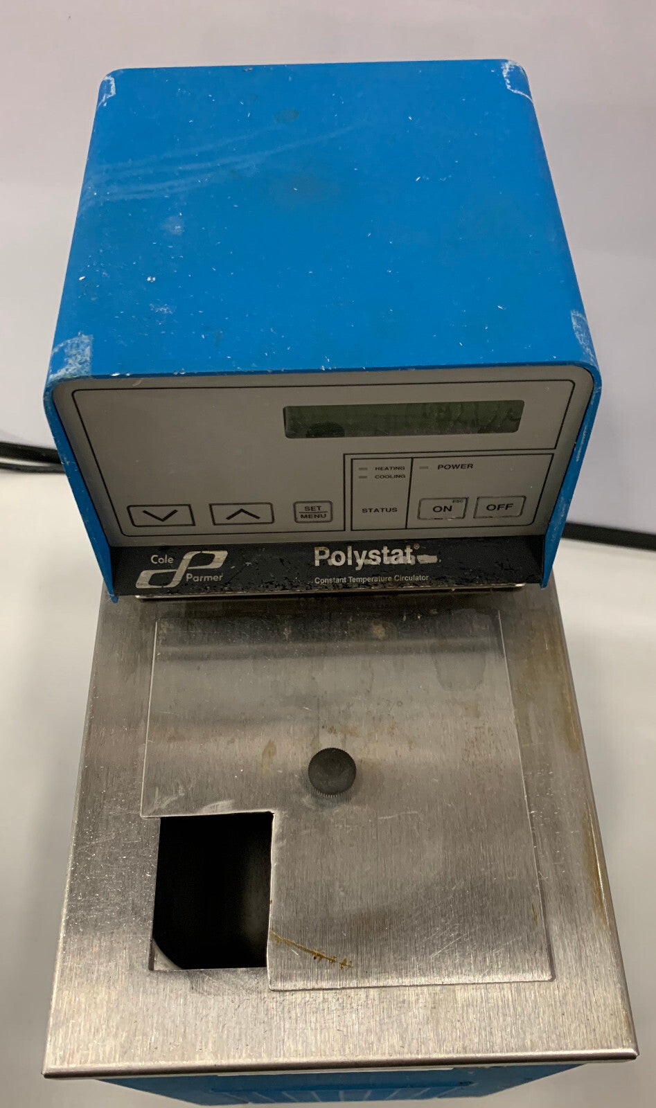 COLE-PARMER POLYSTAT 12101-10 HEATED BATH RE-CIRCULATOR POWER UP ONLY FOR TEST