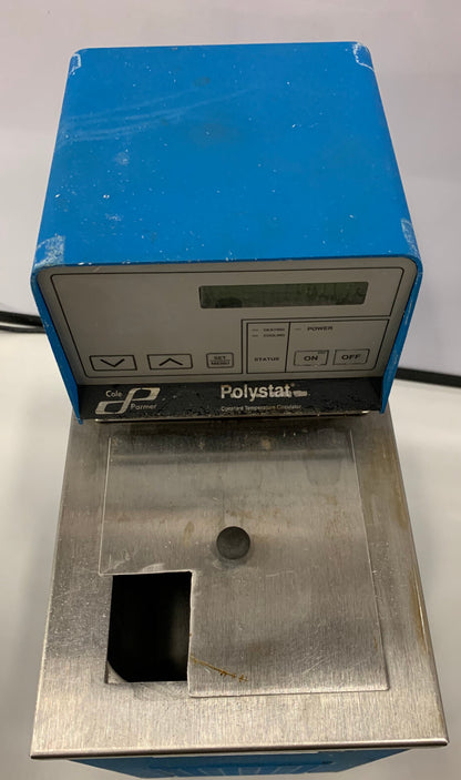 COLE-PARMER POLYSTAT 12101-10 HEATED BATH RE-CIRCULATOR POWER UP ONLY FOR TEST