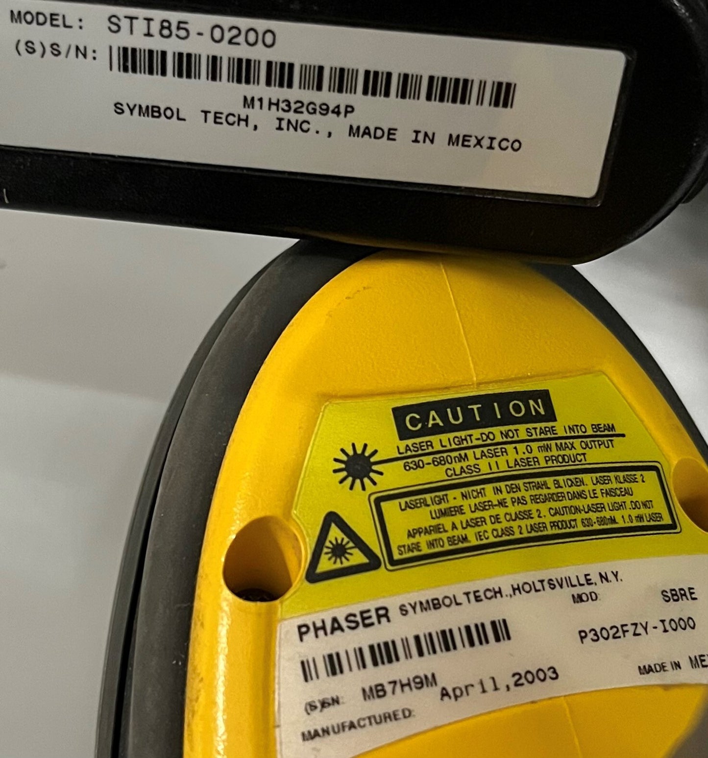 SYMBOL P302FZY-I000 BARCODE SCANNER w/ USB CABLE ST185-0200 LOT OF 3