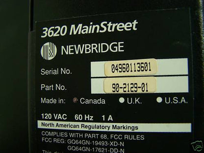 MULTIPLEXER NEWBRIDGE MODELLO 3620 MAIN STREET 3620