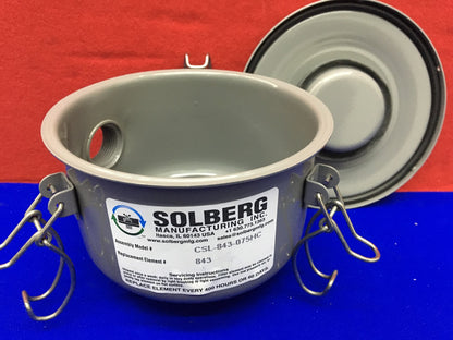 Solberg Carbon Steel Filter, No Filter Included, Model CSL-843-075HC