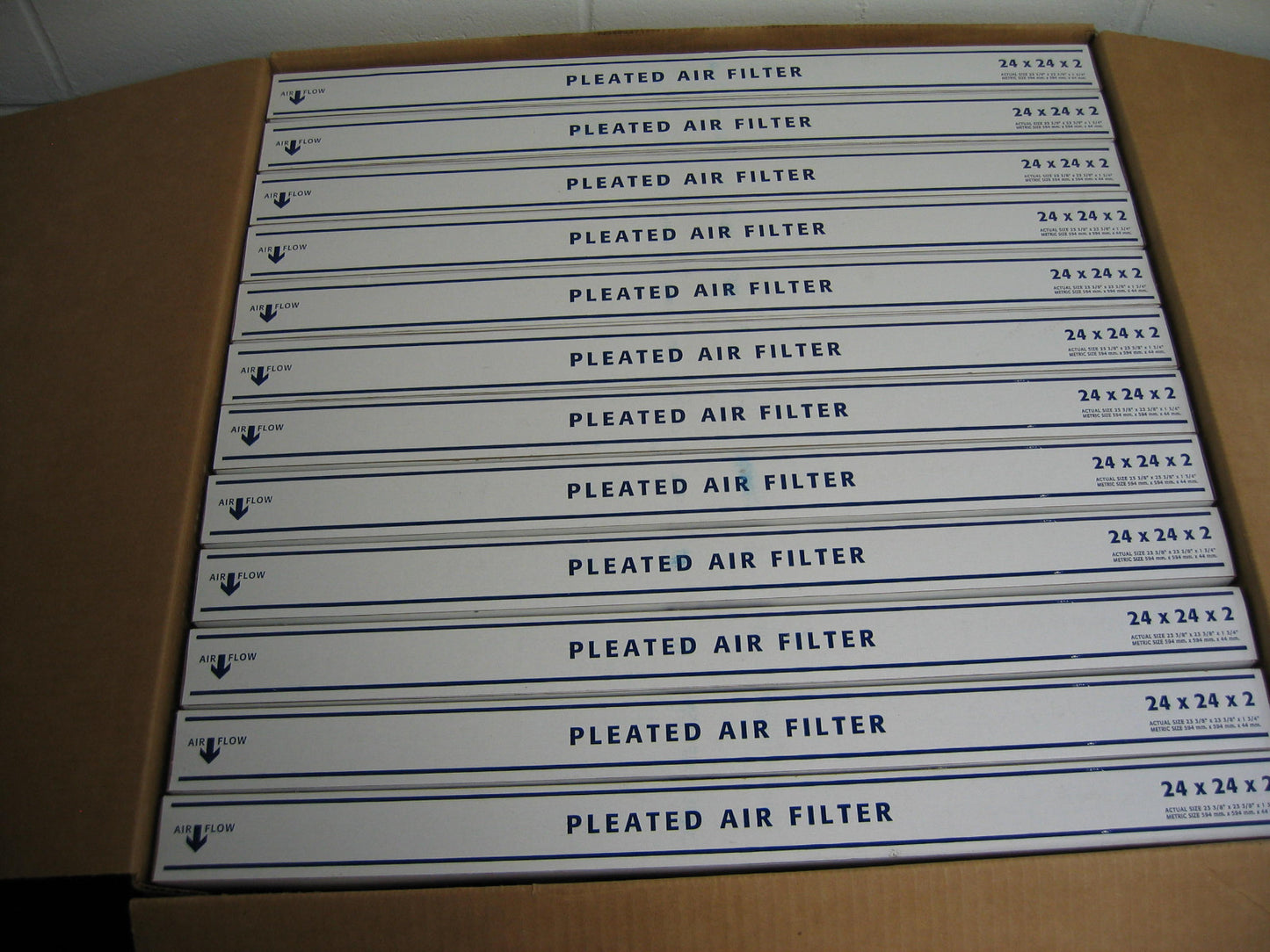 AIR HANDLER 6B924,HI CAP PLEATED FILTER 24X24X2,SELLING AS 1 LOT-QTY 12,NEW