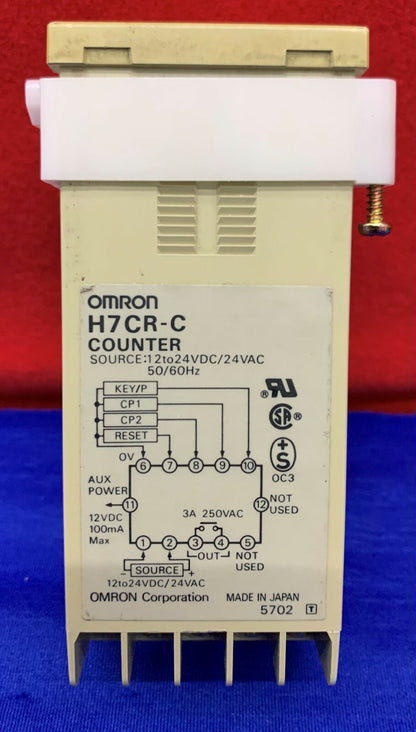Compteur numérique Omron H7CR-C 12 à 24 V CC/24 V CA 50/60 Hz 