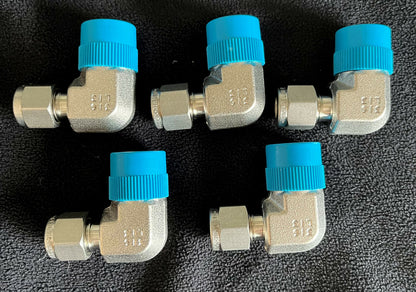 1 PKG OF QTY 5 Swagelok SS-400-2-6 Tube Fitting & Adapter Male Elbow 1/4 x 3/8