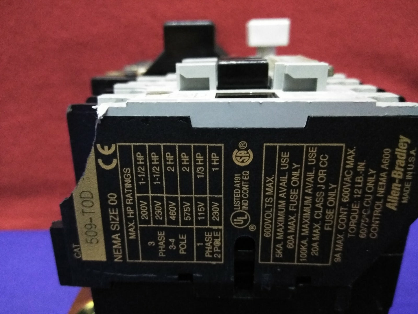 Allen-Bradley Allen Bradley AB 509-TOD Voltage Starter