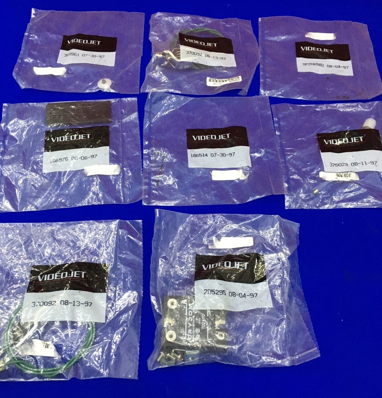 VIDEOJET PARTS 370092,186976,SP206582,186514,375029,355961,3700925,205295