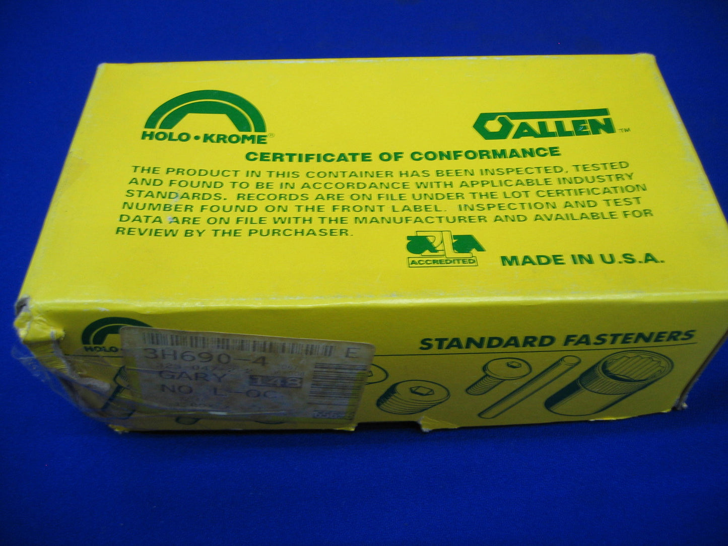 HOLO-KROME ALLEN 3H690 72140 5/16-18 X 2-1/2 SOCKET HEAD CAP SCREW 1 BOX QTY 100