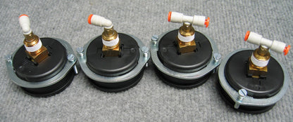 QTY OF 4 SMC PNEUMATIC GAUGES 0-160PSI 0-1.1 MPa