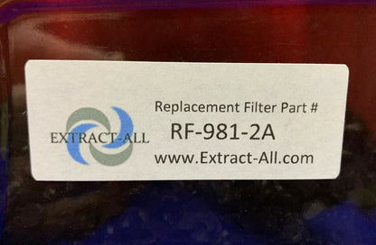 QTY 2 - EXTRACT-ALL RF-981-2A CARBONIO DI RICAMBIO PER TUTTI I MODULI RICARICABILI 981