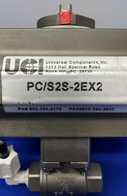 UNIVERSAL COMPONENTS PC/S2S-2EX2 ACTUATED VALVE w/ N4S-EX2 - LOT OF 2