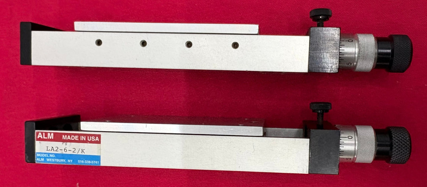 ALM LA2-6-2/K POSITION LINEAR CROSS-ROLLER SLIDE STAGE  - 1 LOT QTY 2