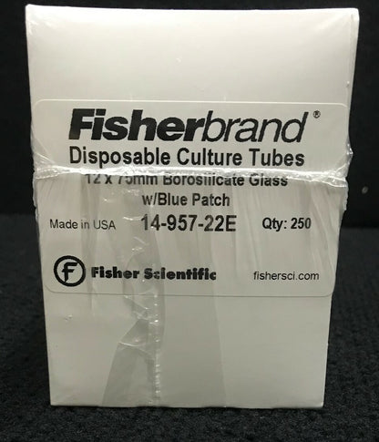 FISCHER SCIENTIFIC 14-957-22E 1 PACKAGE CONTAINING 250 TUBES