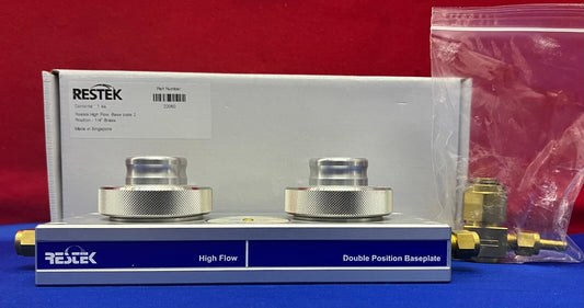 RESTEK CAT# 22060 2-POSITION BASEPLATE (1/4" FITTING)