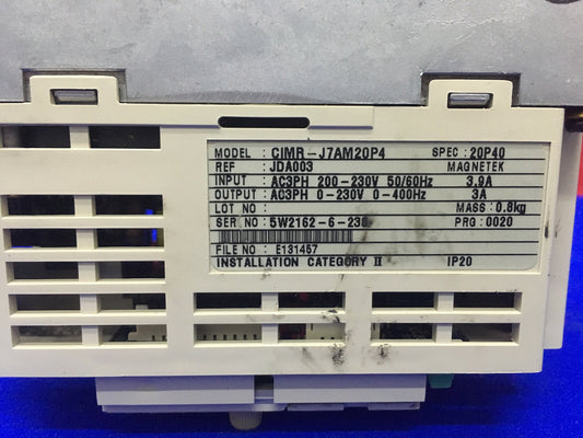 YASKAWA CIMA-J7AM20P4 / JDA003 DRIVE GENERAL PURPOSE MAGNETEK