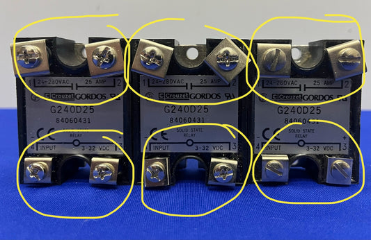 CRYDOM CROUZET GORDOS G240D25 84060431  SOLID STATE RELAY - 1 LOT QTY 3