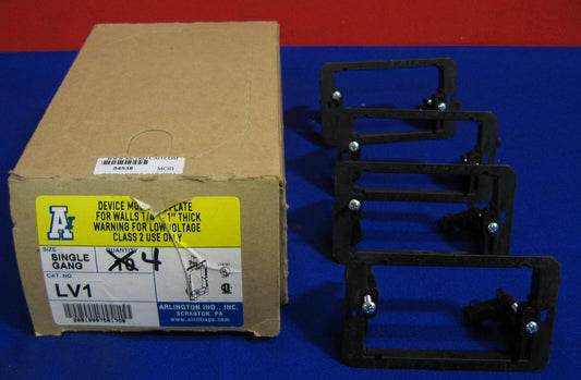 ARLINGTON INDUSTRIES MOUNTING PLATE FOR WALLS 1/4" 1" THICK - PACKAGE OF QTY 4