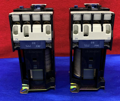 Lot van 2 Telemecanique (Schneider) LP1-D2501 BD 24V Contactor Spoel