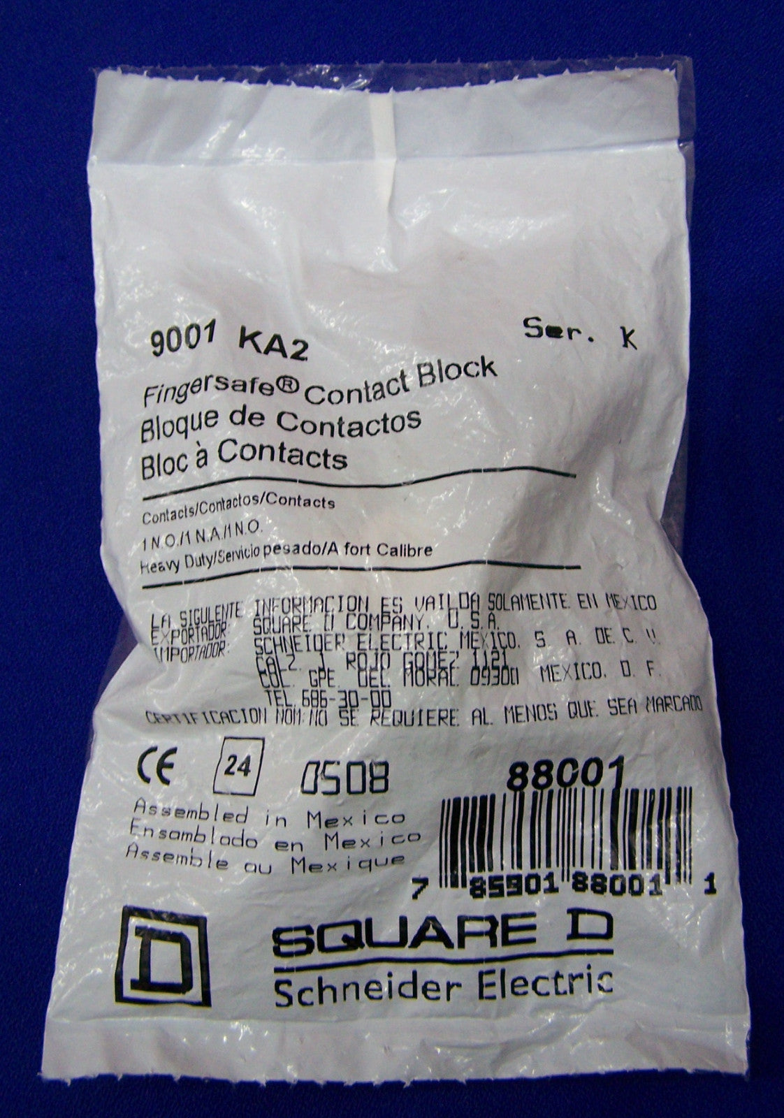 Bloc de contacts SQUARE D SCHNEIDER ELECTRIC 9001 KA2 série K avec protection des doigts